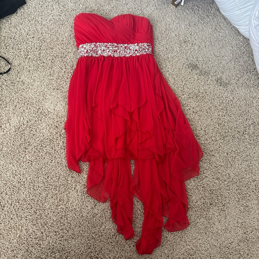 Sequin Hearts Vibrant Red Dress
